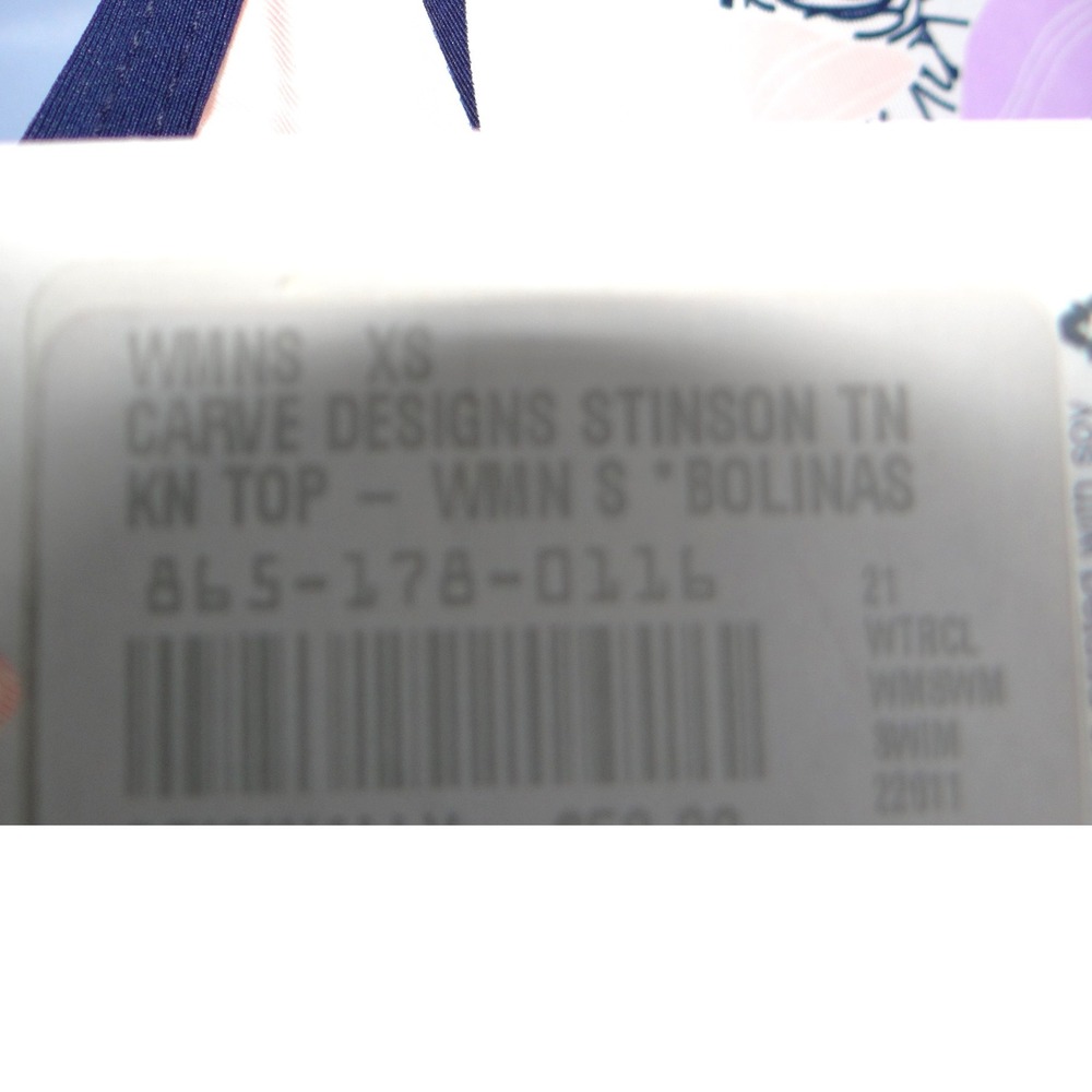 NWT-Carve Designs Stinson Tankini Top Bolinas Floral Navy Lavender Small - Picture 4 of 7